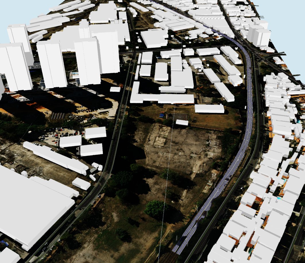 São Paulo urban stretch with GIS-derived BIM
